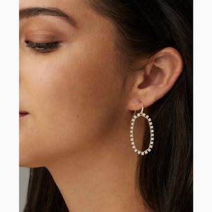 Kendra Scott- Elle Open Frame Crystal Drop Earrings- Gold